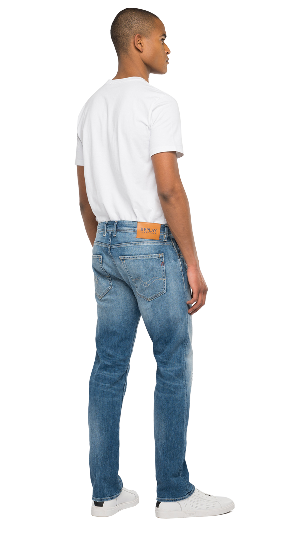 573 BIO 10.5 OZ スーパーストレッチストレートデニムパンツ GROVER 詳細画像